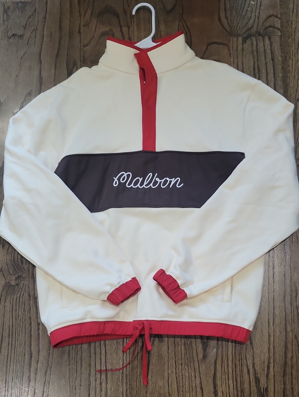 MALBON Mandalay Ivory Quarter-Zip Pullover